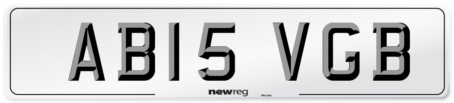 AB15 VGB Number Plate from New Reg